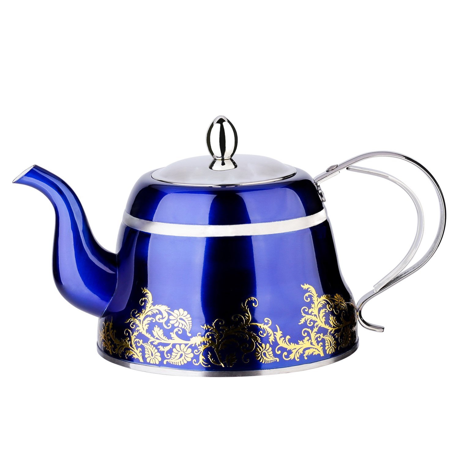 Blue Tea Pot with Infuser Loose Tea